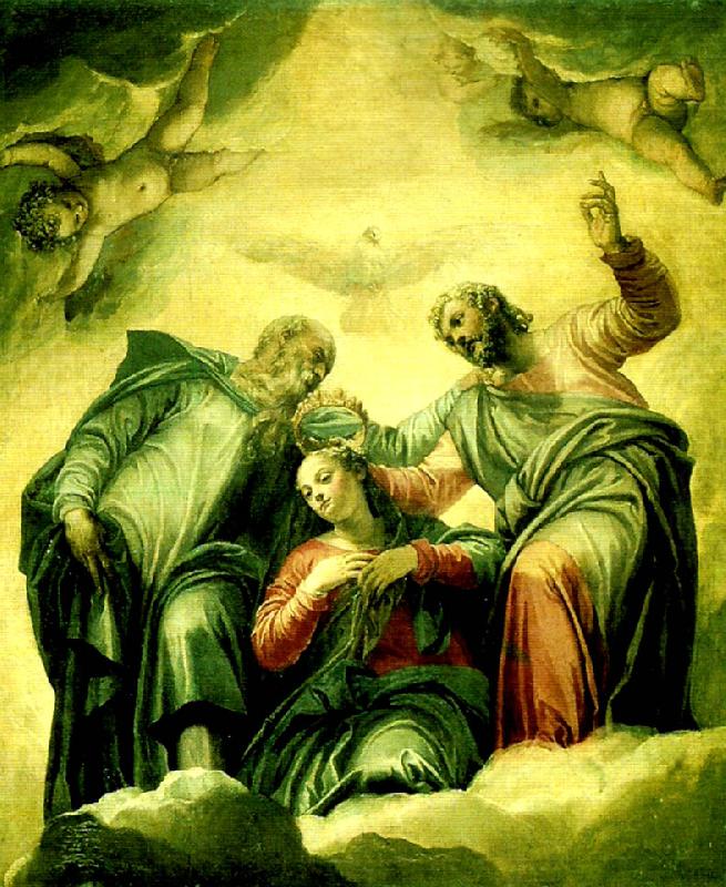 coronation of the virgin, Paolo  Veronese